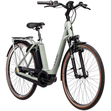 Bicicleta de paseo eléctrica CUBE TOWN RT HYBRID EXC 500 WAVE Gris 2021 0